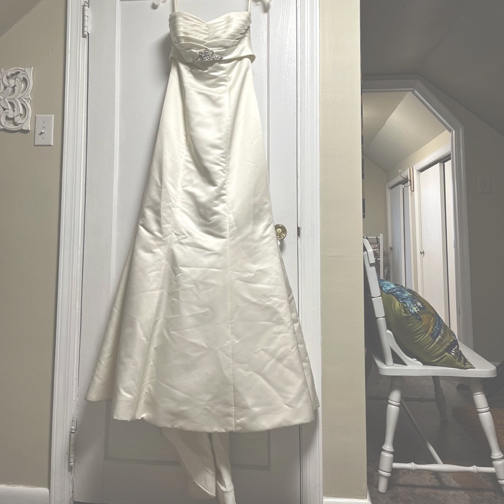 Ivory Satin Wedding Dress / Gown